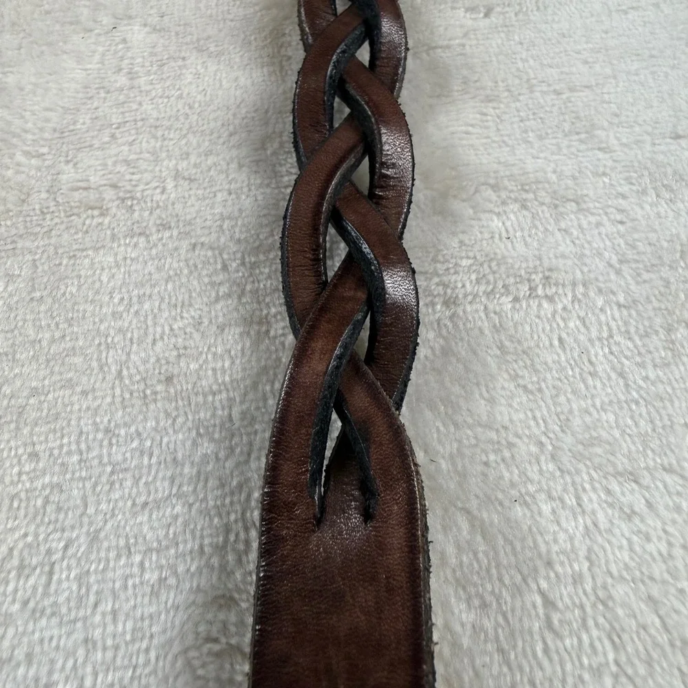 Braided Leather Belt Womens 40